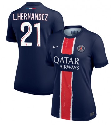 Paris Saint-Germain Lucas Hernandez #21 Replika Hjemmebanetrøje Dame 2024-25 Kortærmet